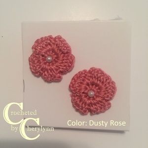 Flower Earrings - Dusty Rose